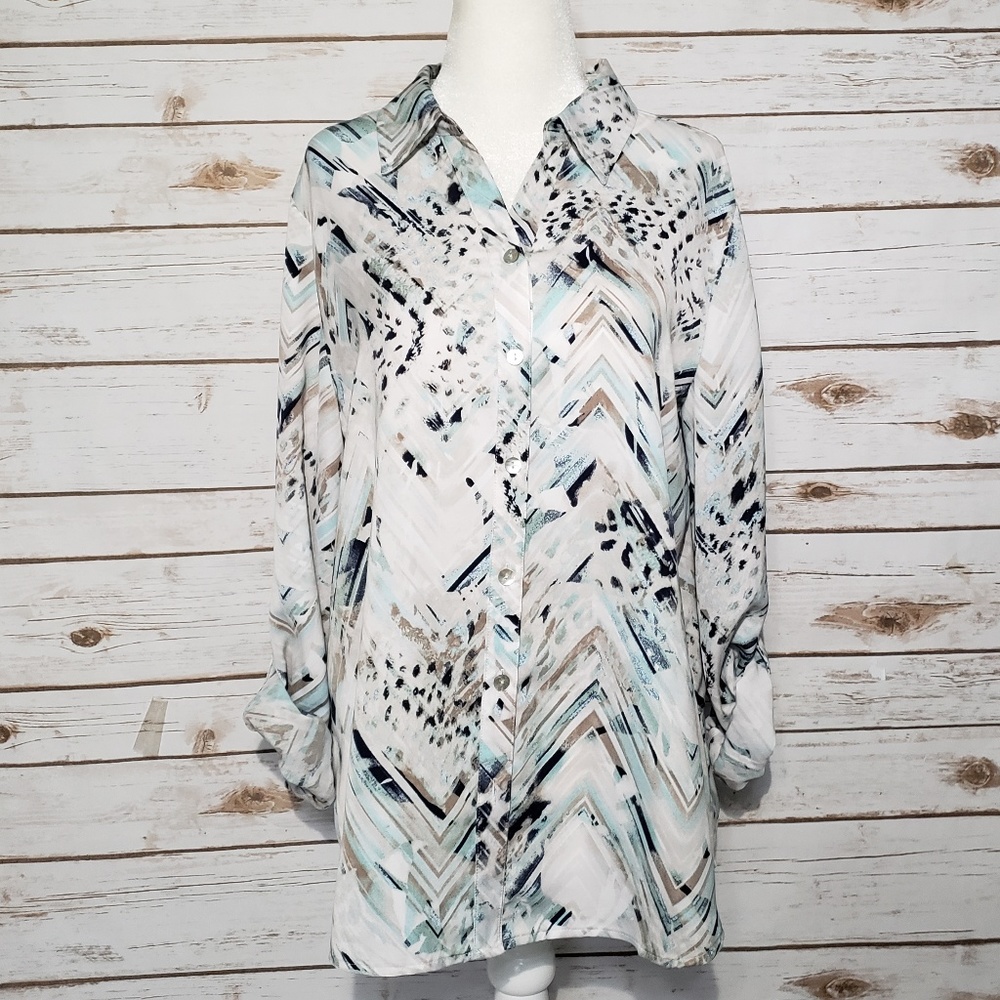 Chico's Long Sleeve Button Down Blouse